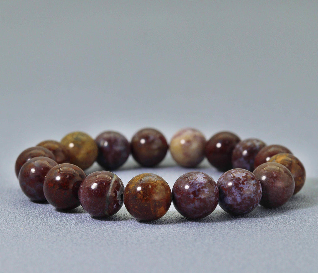 Natural Red Ocean Jasper Stretchy Bracelet, Sku#EF147