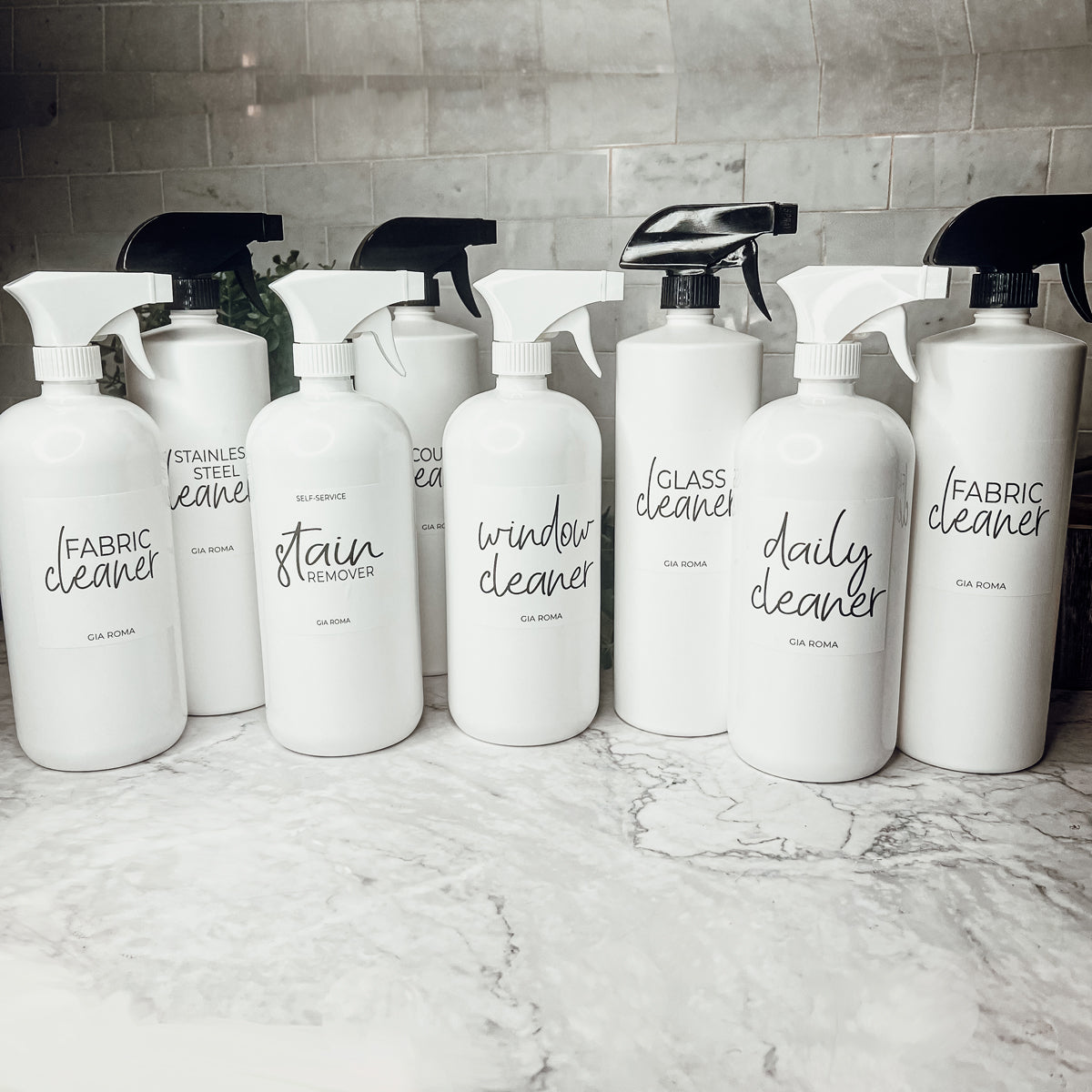 32oz Refillable White Plastic Cleaning Dispenser Bottle Reusable