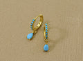 Turquoise CZ Earrings,SKU#Y614