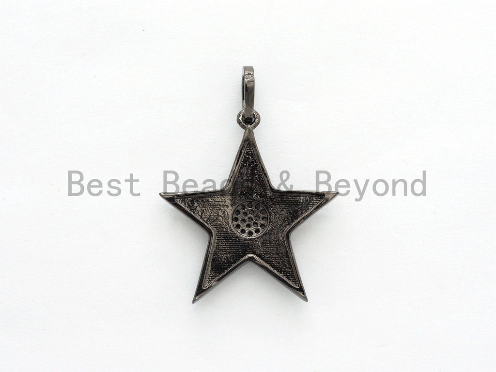 NEW Enamel Colorful Star Pendant,CZ Micro Pave Oil Drop Star pendant,Enamel pendant,Enamel Jewelry,28x31mm,sku#F574