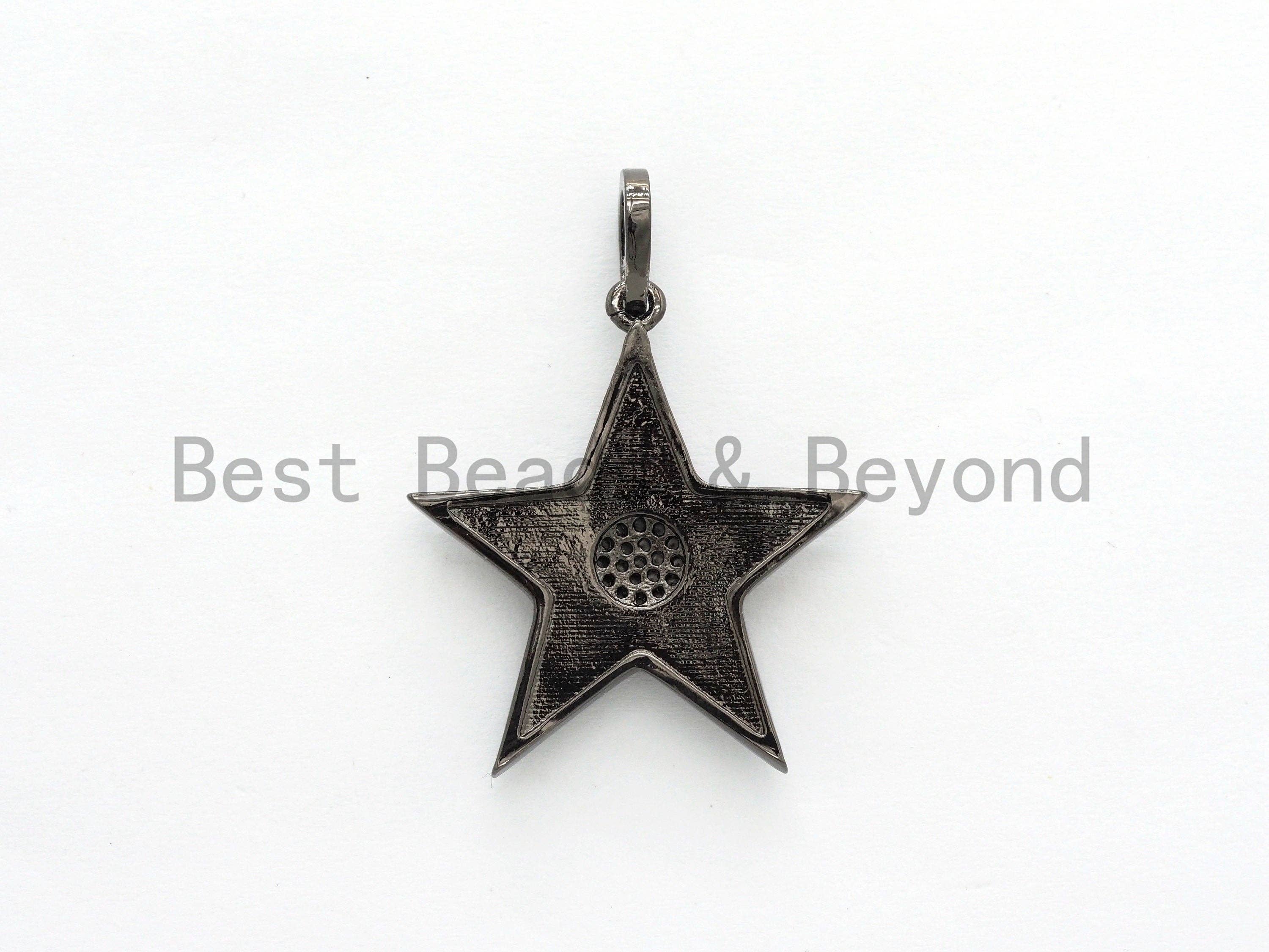 NEW Enamel Colorful Star Pendant,CZ Micro Pave Oil Drop Star pendant,Enamel pendant,Enamel Jewelry,28x31mm,sku#F574