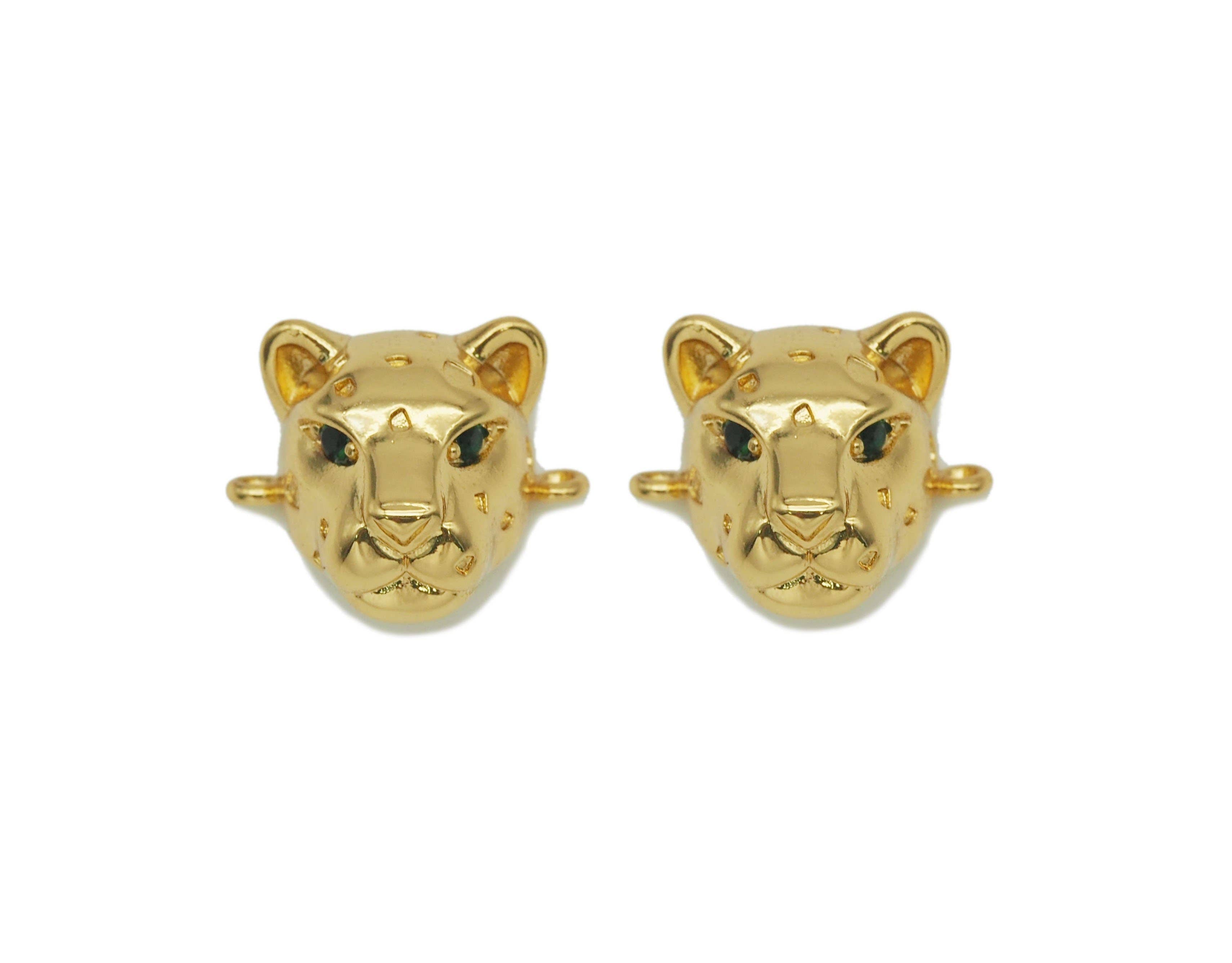 CZ Leopard Head Connector, Sku#Y631