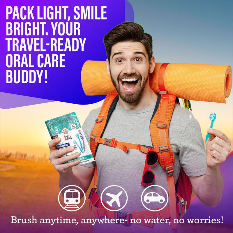 Gurunanda Ready-To-Go Brushes - 70 Count Toothbrush