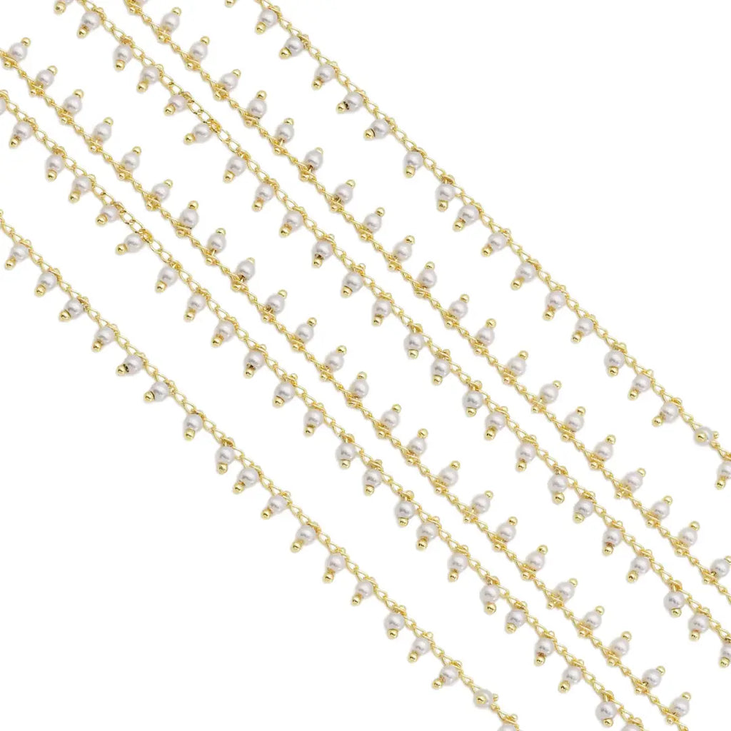 Dainty Pearl Chain by feet/Yard, sku#HX18