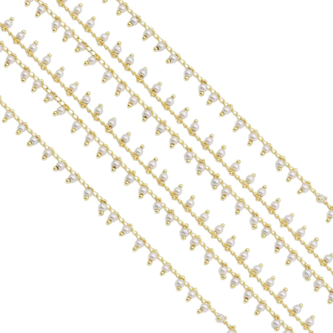 Dainty Pearl Chain by feet/Yard, sku#HX18