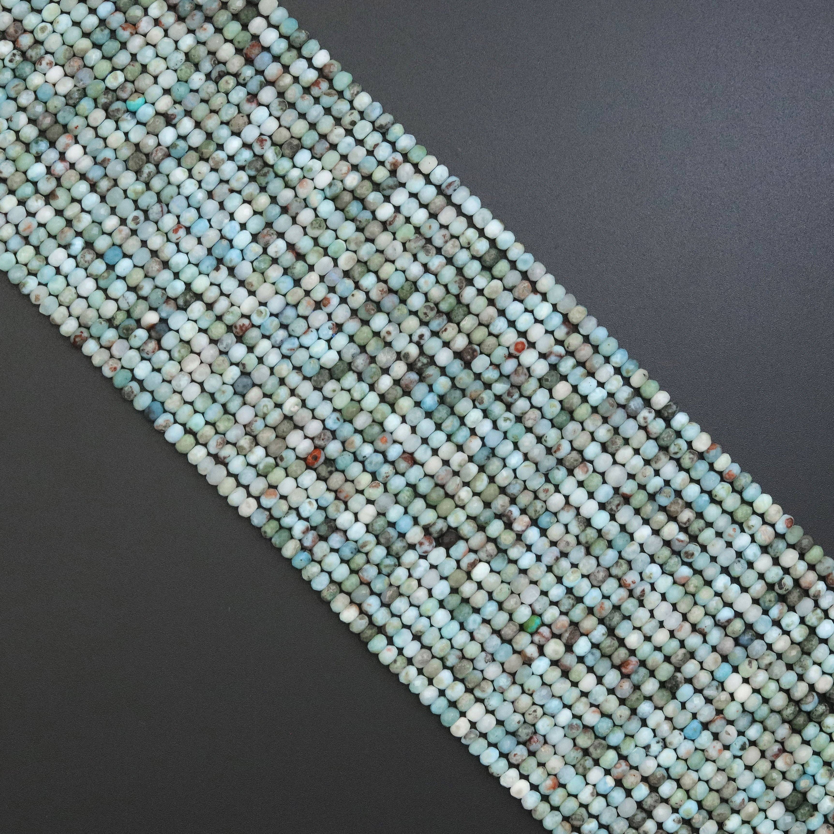 3x4mm Genuine Larmar Rondelle Faceted Beads, Sku#U1935