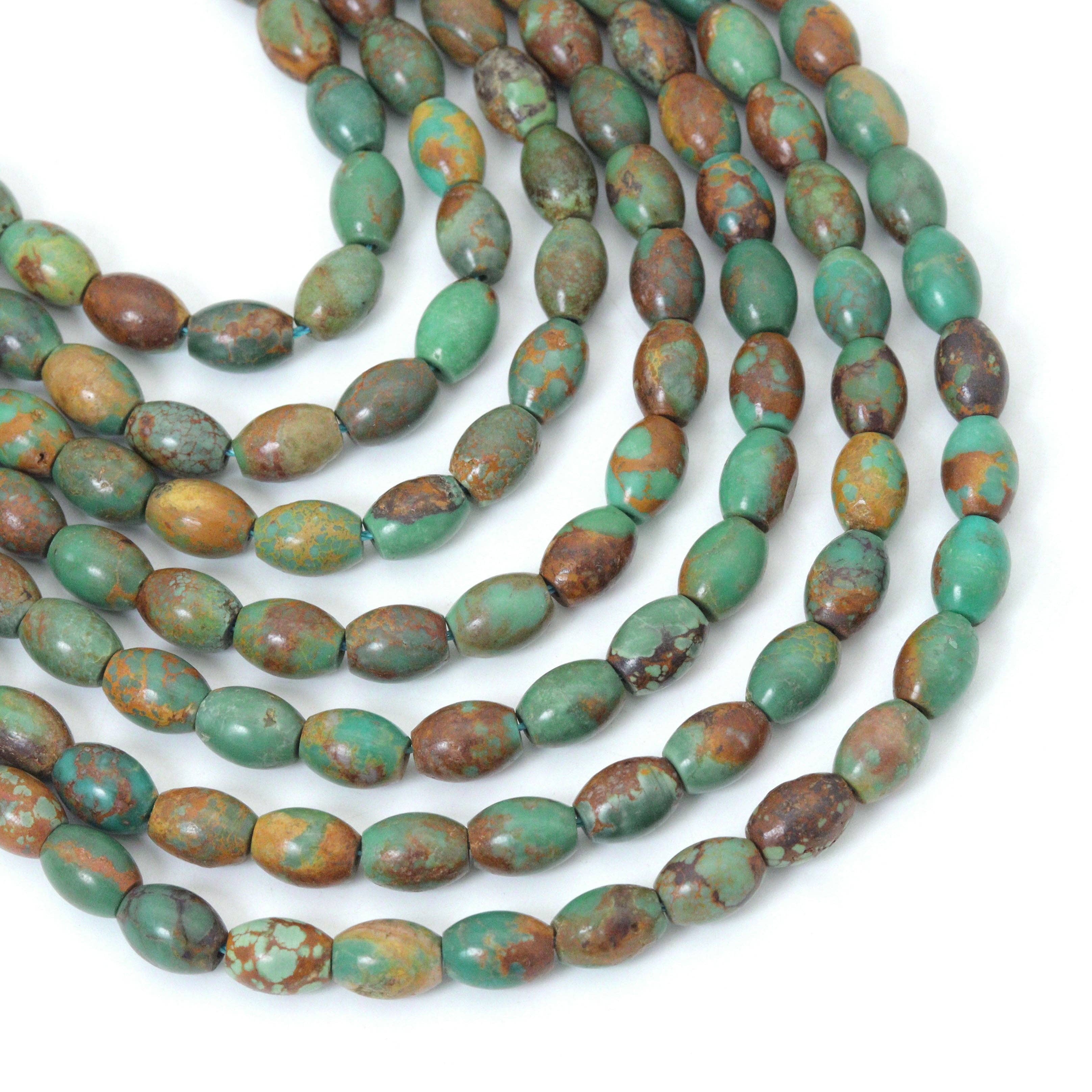 5x6mm Turquoise Rice Beads, Sku#U2208