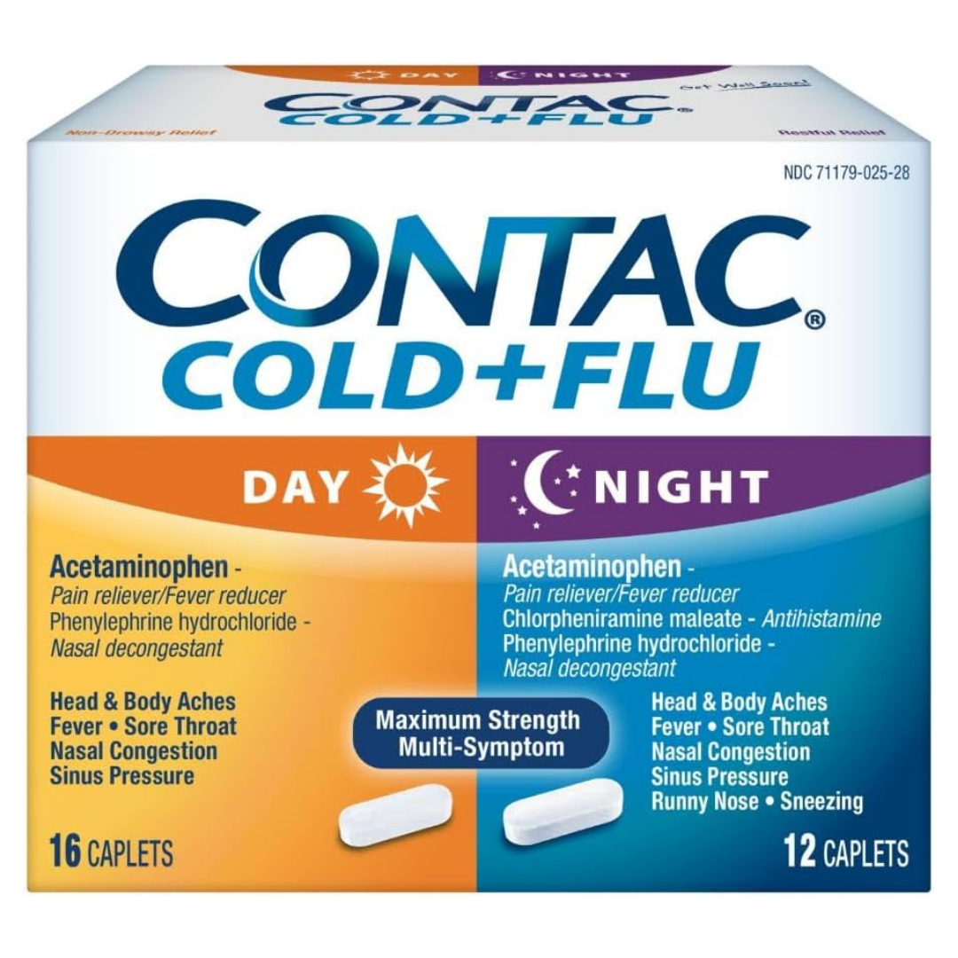 Contac Cold + Flu Day & Night Caplets (28ct)