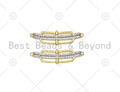 CZ Micro Pave Bow and Arrow Shape Connector, 18K Gold Filled Bow and Arrow Charm, Necklace Bracelet Charm Pendant, 44x12mm, Sku#L619