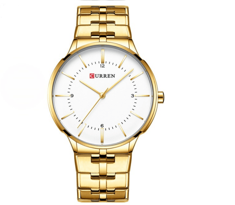 Montre étanche pour homme avec bracelet étincelant, disponible en cinq designs modernes – le cadeau parfait pour l'être cher.