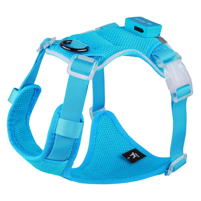 Illuminate Your Dog's Adventures: Rechargeable LED Harness for All Sizes - Breathable, Adjustable, Waterproof & Easy to Use! Perfect for Walking & Training!