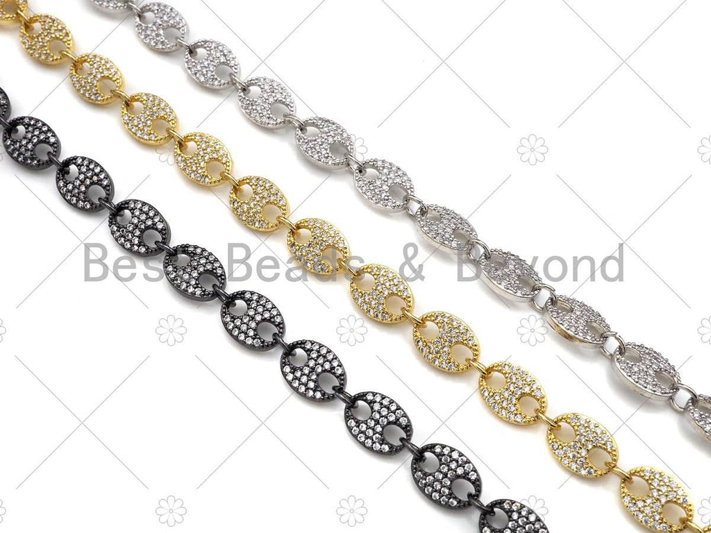 7x10mm High-Quality Micro Pave Mariner link chain