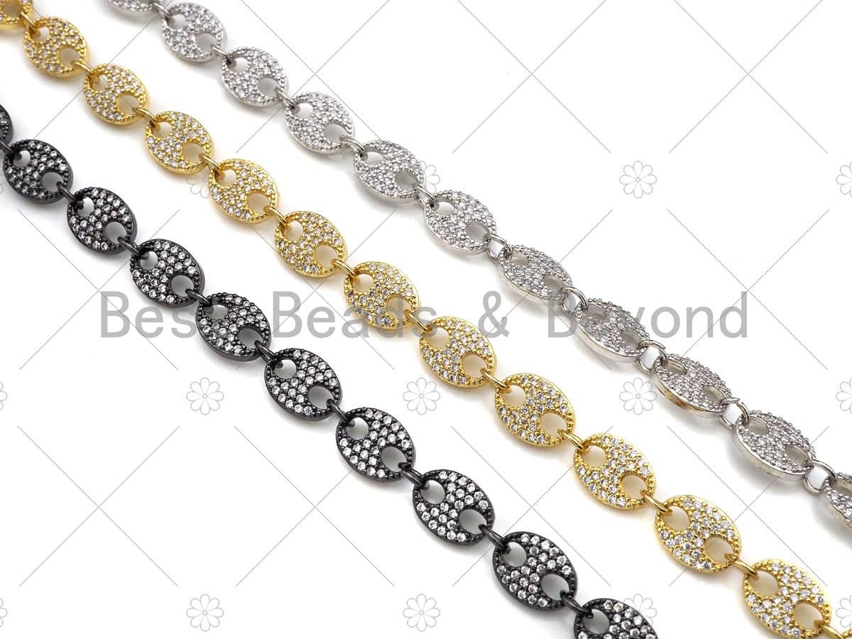 7x10mm High-Quality Micro Pave Mariner link chain