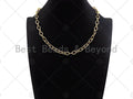 18 Finished Gold Oval Link & Chain Necklace, SKU#LD19