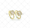 Big CZ Fancy Square Shape Adjustable Ring, Sku#LD169