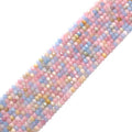 Genuine Morganite Rondelle Faceted Beads, 4x6mm, Sku#U1511