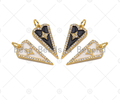 Gold Filled CZ North Star Triangle Charm, Sku#Z1358C