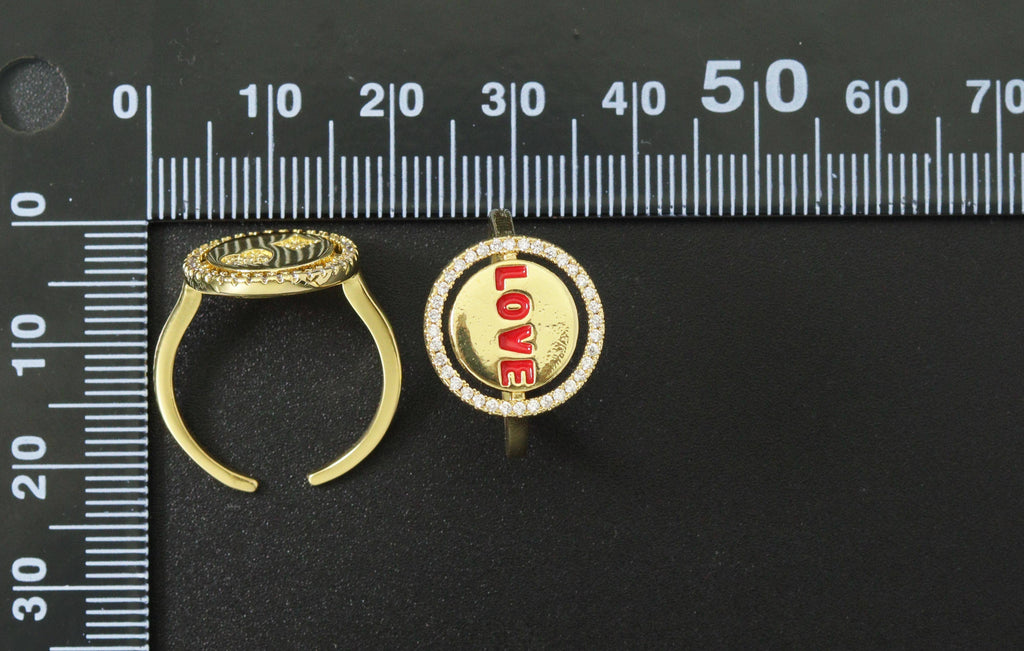 CZ Love Star  Ring, Sku#O89