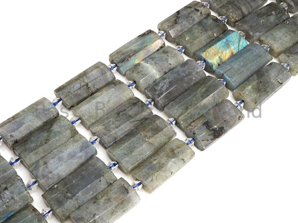 High Quality Natural Labradorite Pillow Shape Beads, Natural Labradorite beads, 13x26mm, sku#U679