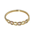 Colorful CZ Oval Link Gold Adjustable Bracelet, Sku#LD404