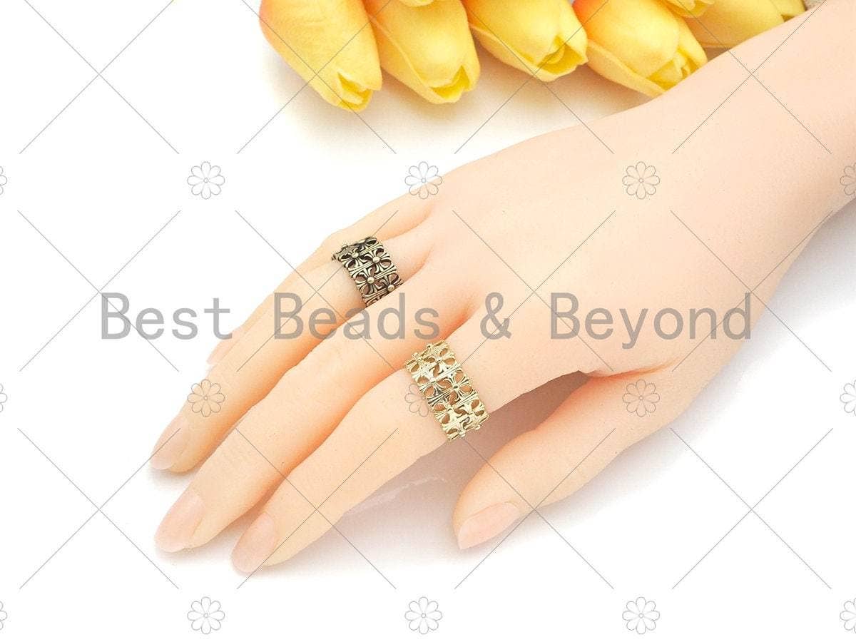 Cross Chunky Adjustable Ring, Sku#Y412
