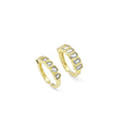 Gold Baguette Rectangle Heart Shape CZ Adjustable Ring, Sku#LX325