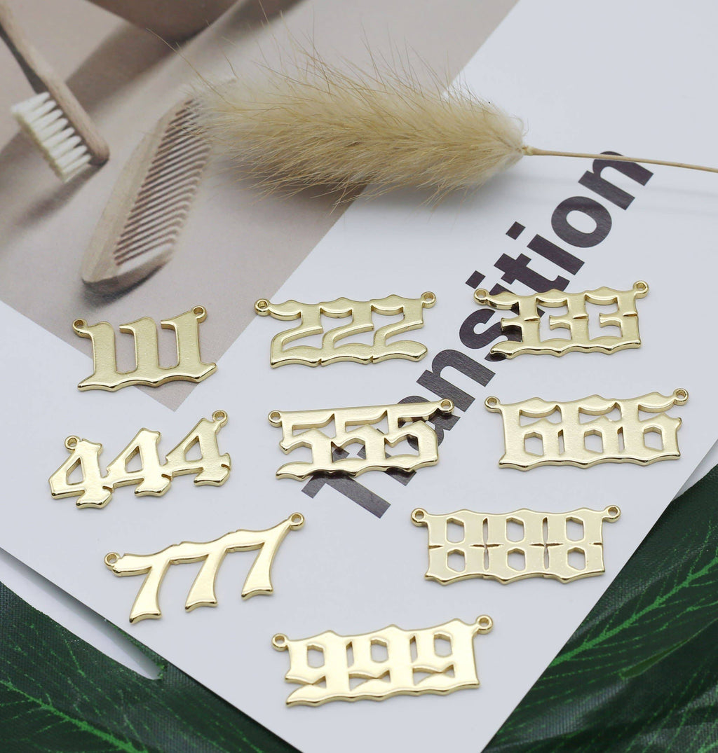 Angle Number Charm, Sku#Y660