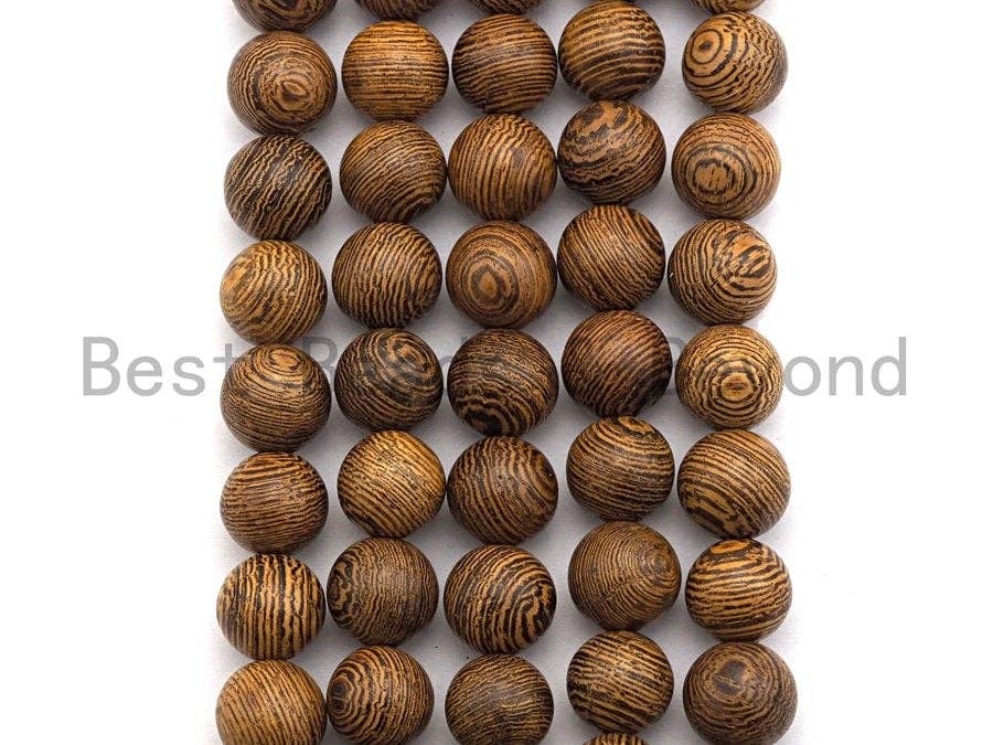 Natural Smooth Round Wood beads, 6mm/8mm/10mm/12mm Natural Brown Wood beads, Natural  Wood Grain Beads, 15.5inch strand,SKU#U467