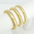 Gold 8mm 10mm 12mm Snake Chain Bracelet, Sku#LX571