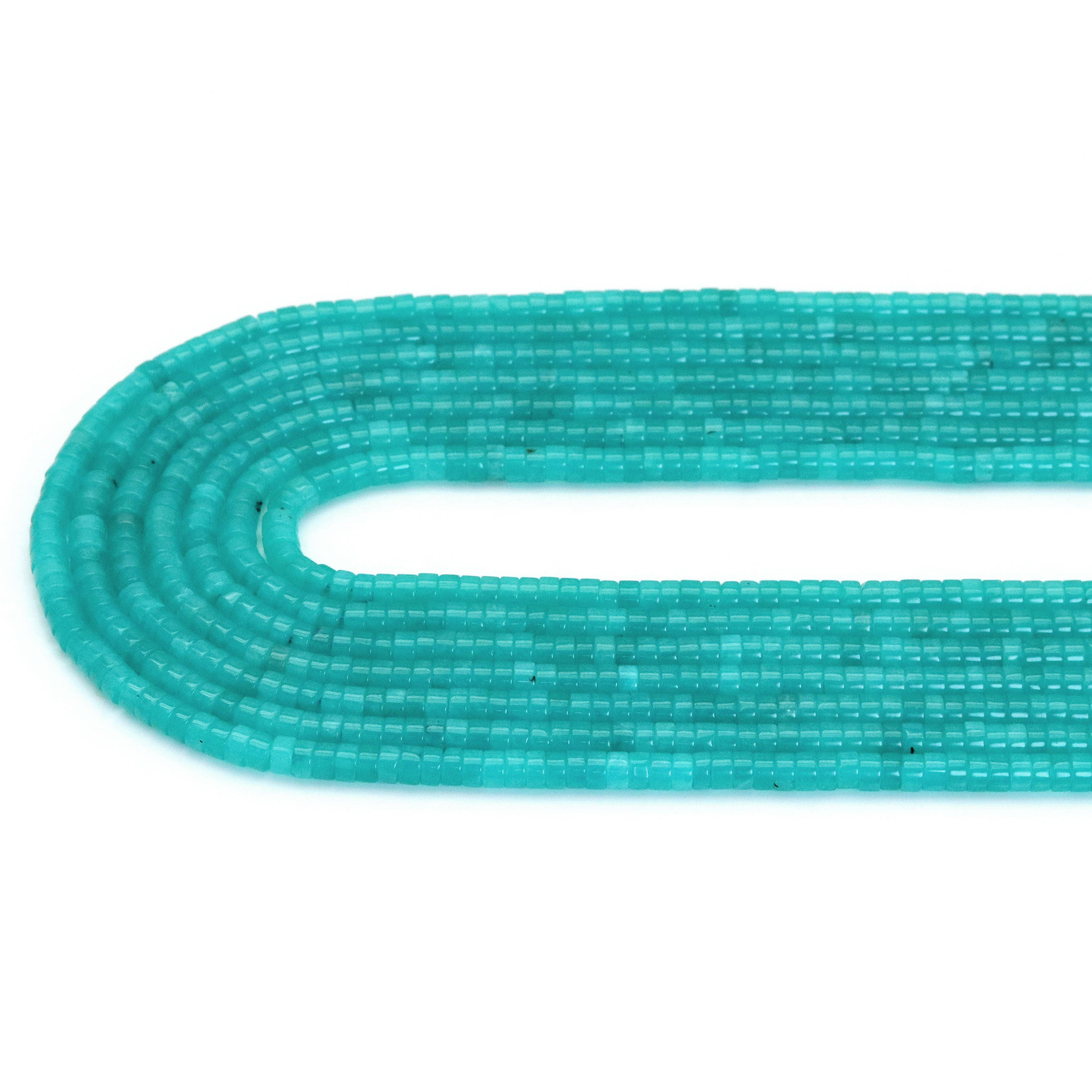 Amazonite Jade Smooth Heishi Beads, Sku#U1826