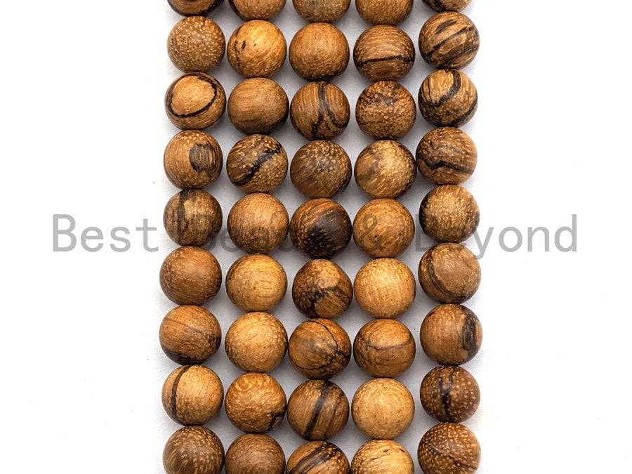Natural Smooth Round Wood beads, 6mm/8mm/10mm/12mm Natural Brown Wood beads, Natural  Wood Grain Beads, 15.5inch strand,SKU#U464