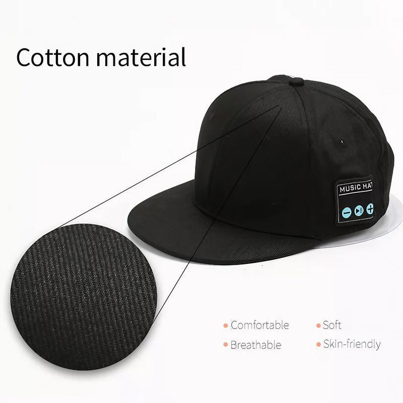 Wireless Bluetooth Sports Baseball Cap and Headphones, Breathable and Sweat-Proof Adjustable Headband Music Cap, High-Definition Microphone for Hands-Free Calling, Removable and Washable Sun-Protective Mesh Fabric.