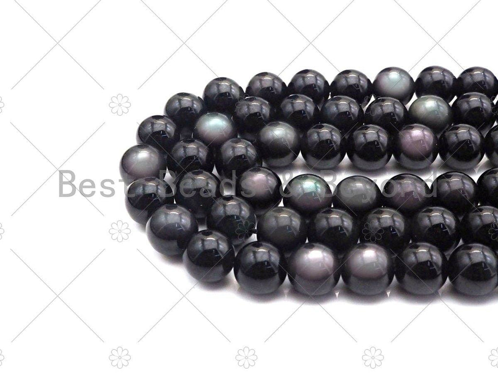 High Quality Natural Rainbow Obsidian Beads, 15.5" Full Strand, sku#U846C