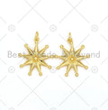 Sunflower Shape Pendant/Charm,18K Gold Filled Star Charm, Necklace Bracelet Charm Pendant, 21x19mm,Sku#F1408
