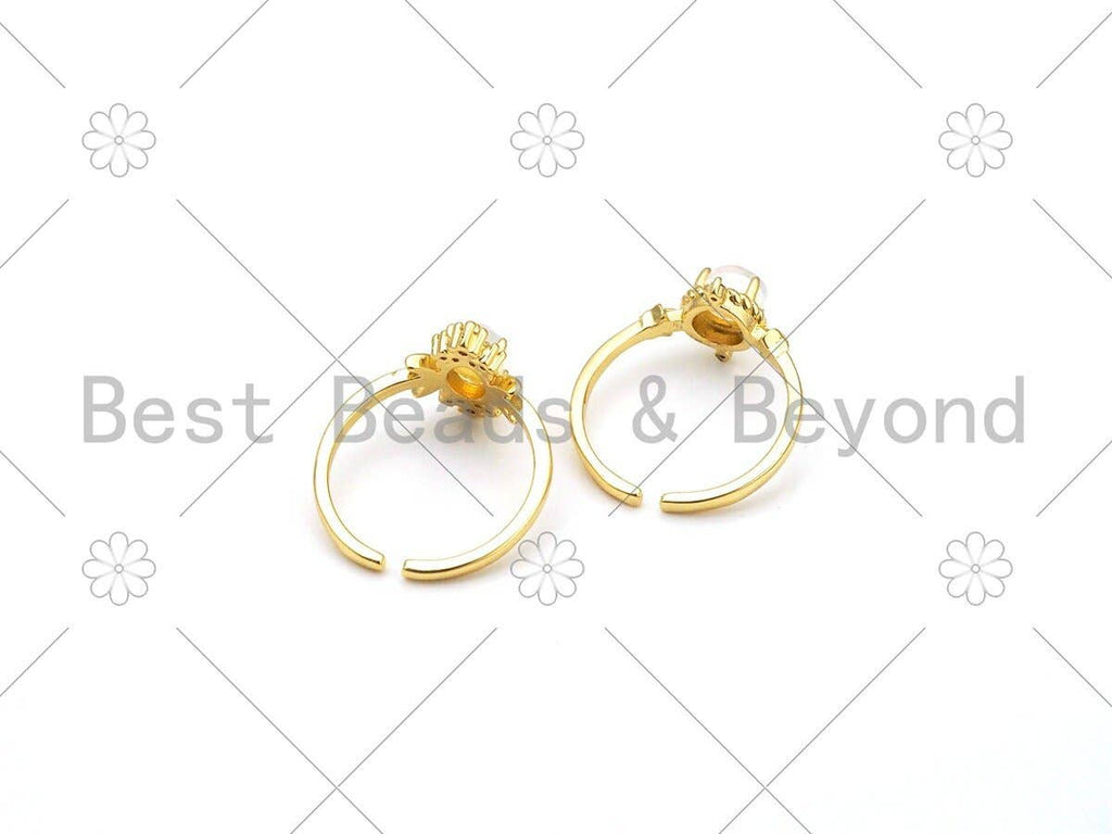 Blue Moonstone Adjustable Ring, Sku#X252