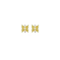 CZ White Pearl Gold Flower Tube Charm Spacer Beads, Sku#A422