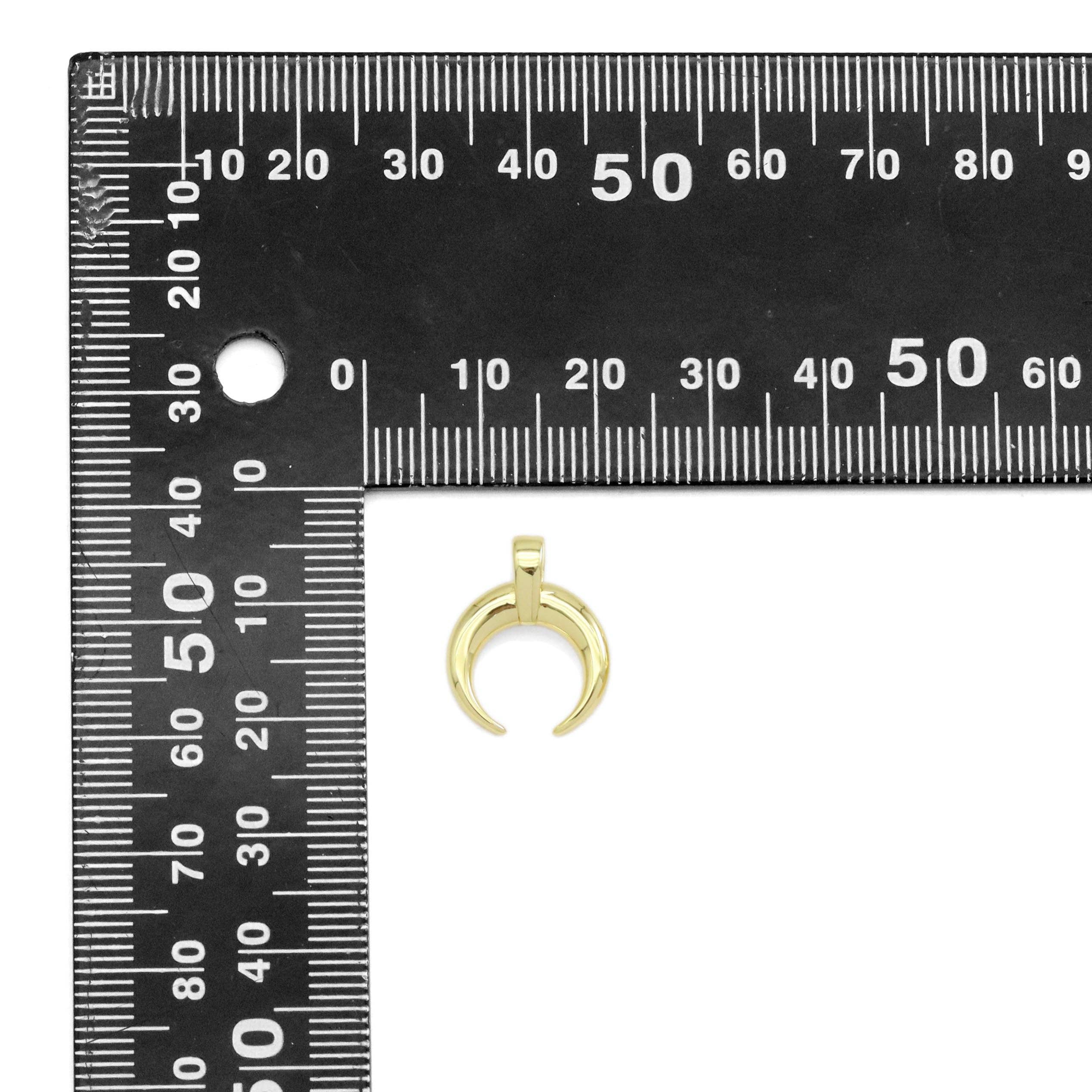 Gold Horn Shape Charm, Sku#Y929