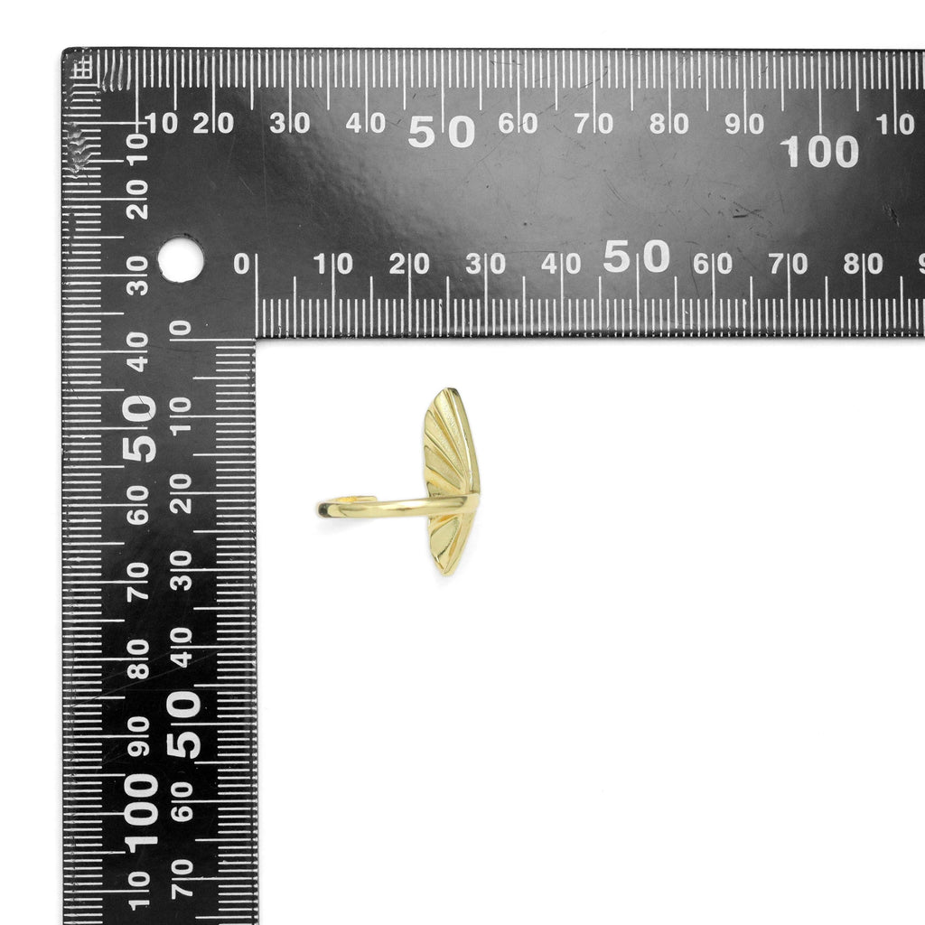 Gold Ginkgo Leaf Adjustable Ring, Sku#JL198