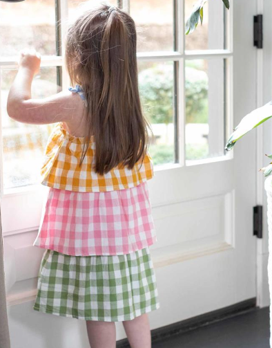 Tiered Gingham Dress