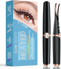 Heated Eyelash Curlers - 2 in 1 Clip- Type Heated Lash Curler Best Seller Electric Eyelash Curler LED Display 3 Temp Settings for Makeup Tools USB Rechargeable Natural Curling 24H Long Lasting 2A