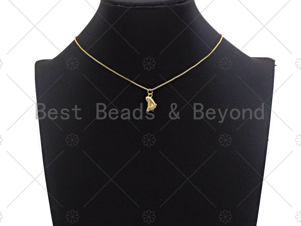 Cute Baby feet Shape Pendant/Charm, Footprint charm Pendant,Black/Gold/Rose Gold Tone, 10x13mm, Sku#Y274