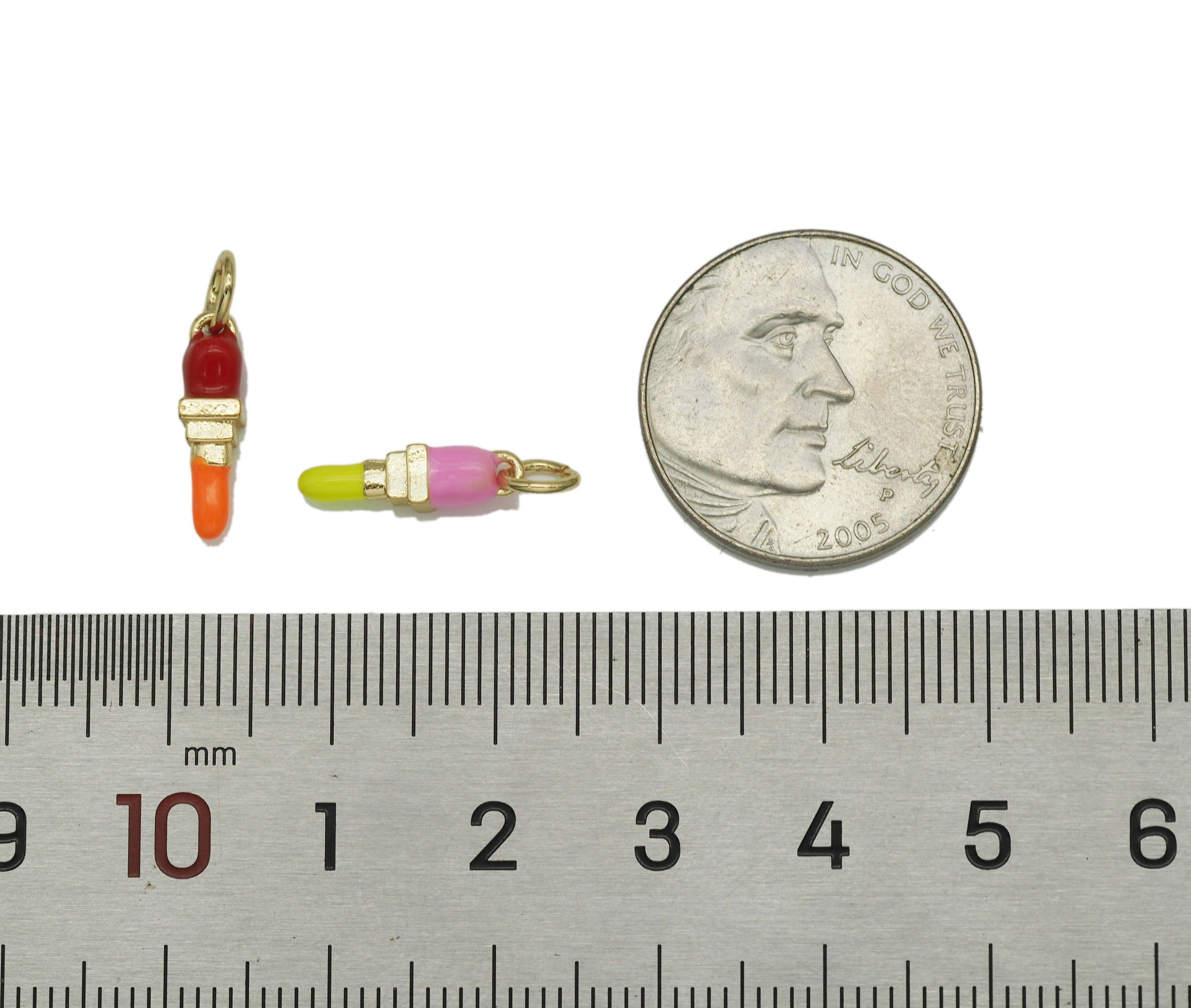 Enamel Lipstick Pendant, Sku#F1461