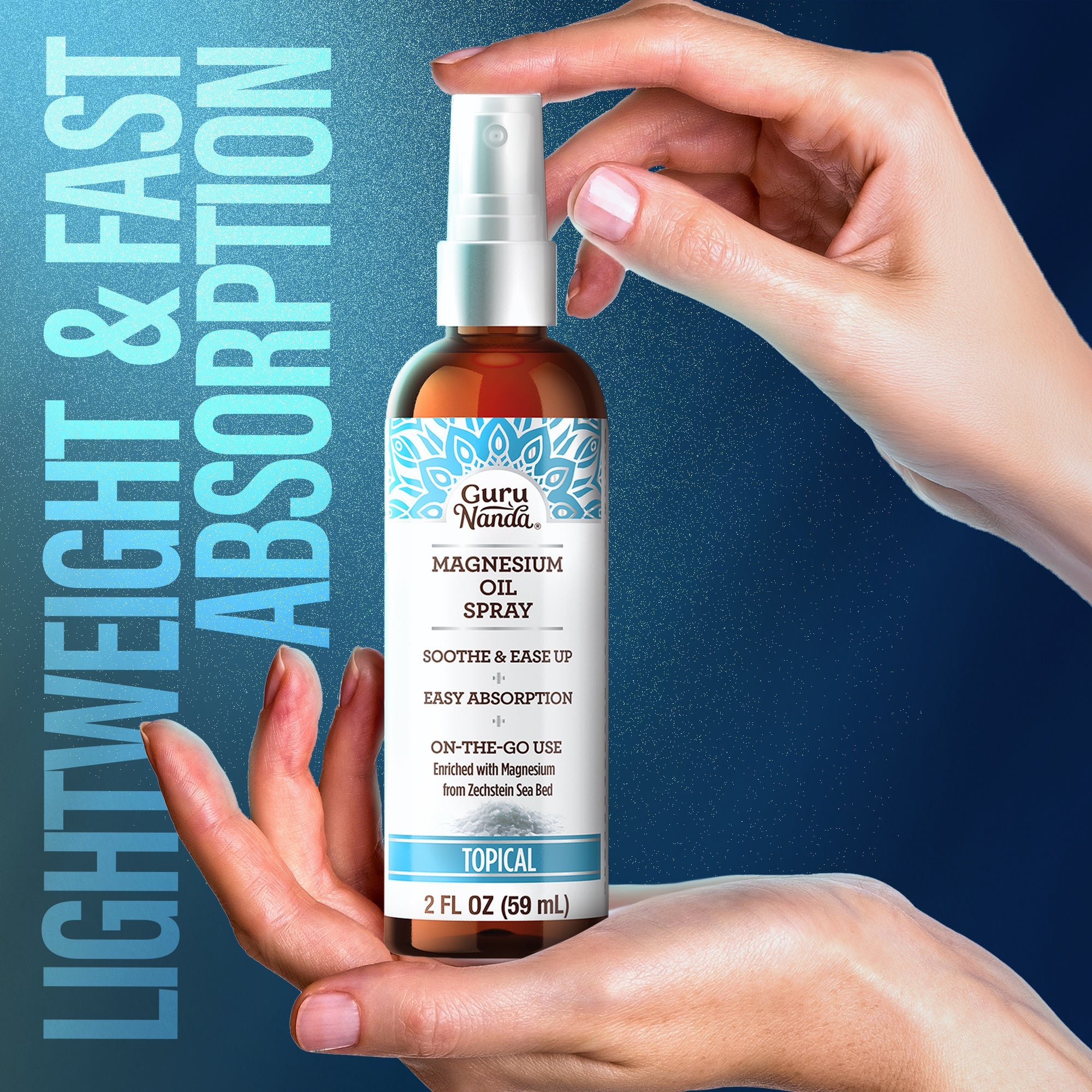 Magnesium Oil Spray for Rapid Muscle Relief & Soothing Aches - Quick Absorbing 2oz