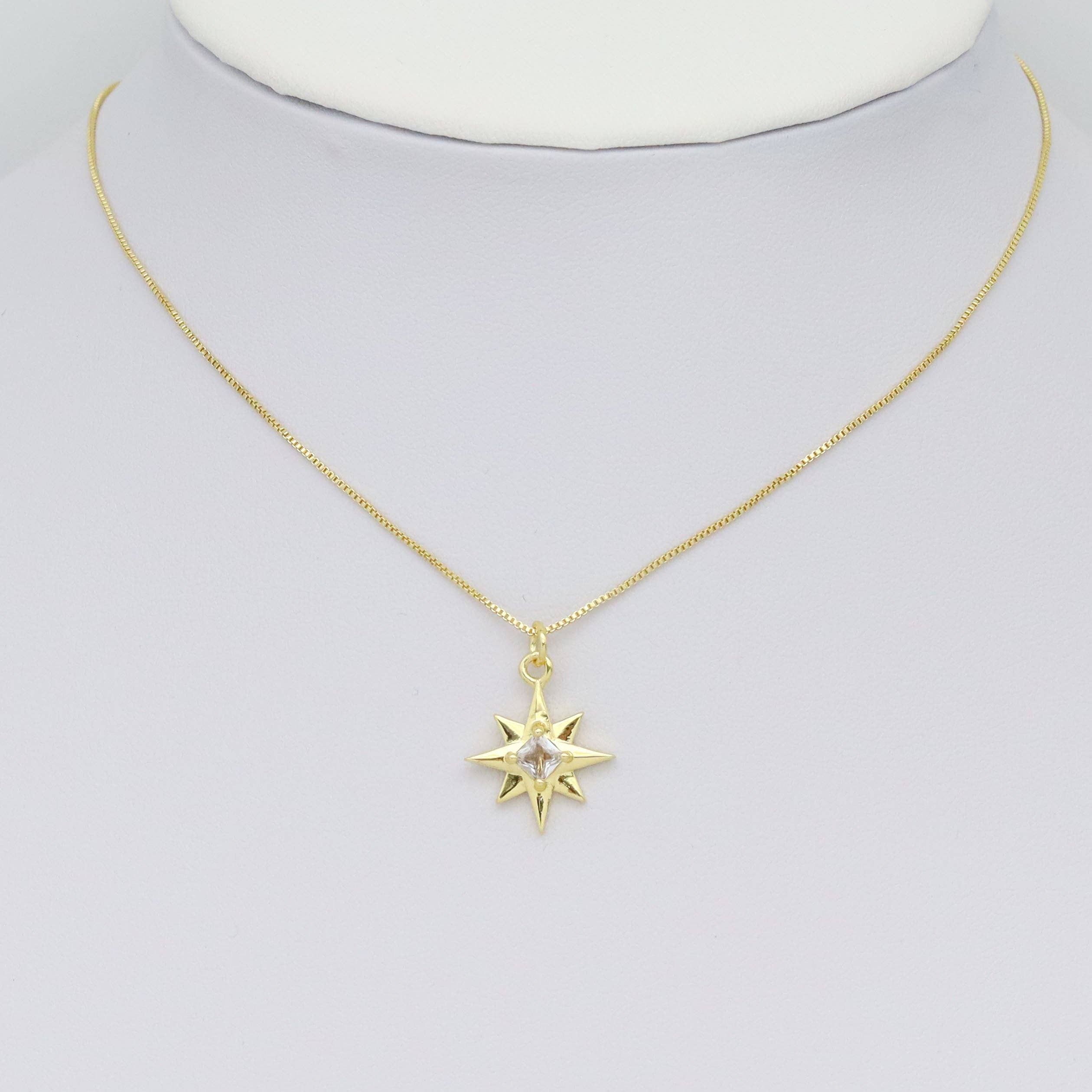 North Star with Diamond Center Charm, Sku#LK937