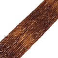 4mm Genuine Brown Garnet Round Faceted Beads, Sku#U1508