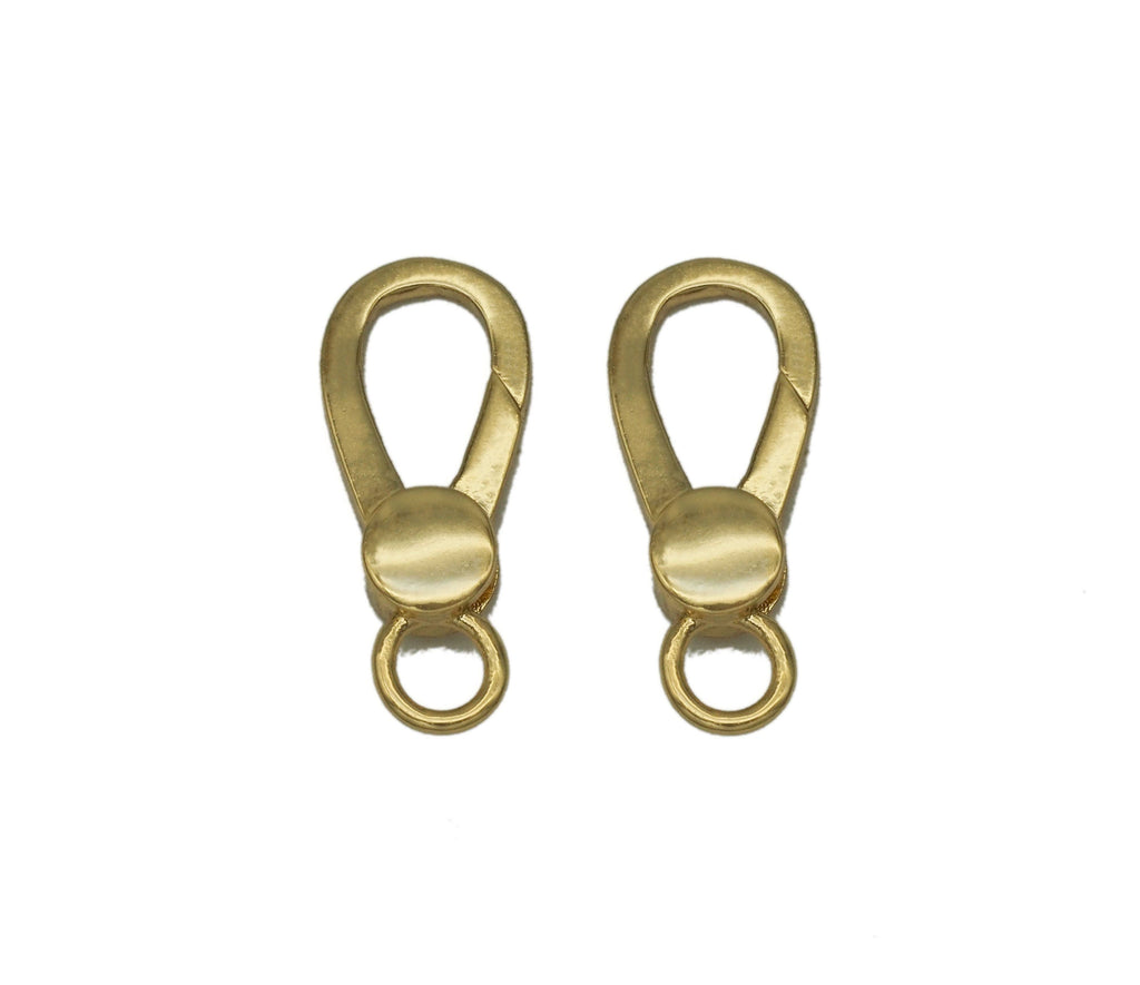 Plain Gold Oval Teardrop Lobster Clasp, Sku#H338
