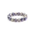Mystic Gray Banded Agate Stretchy Bracelet, 8mm/10mm/12mm, SKU#EF400