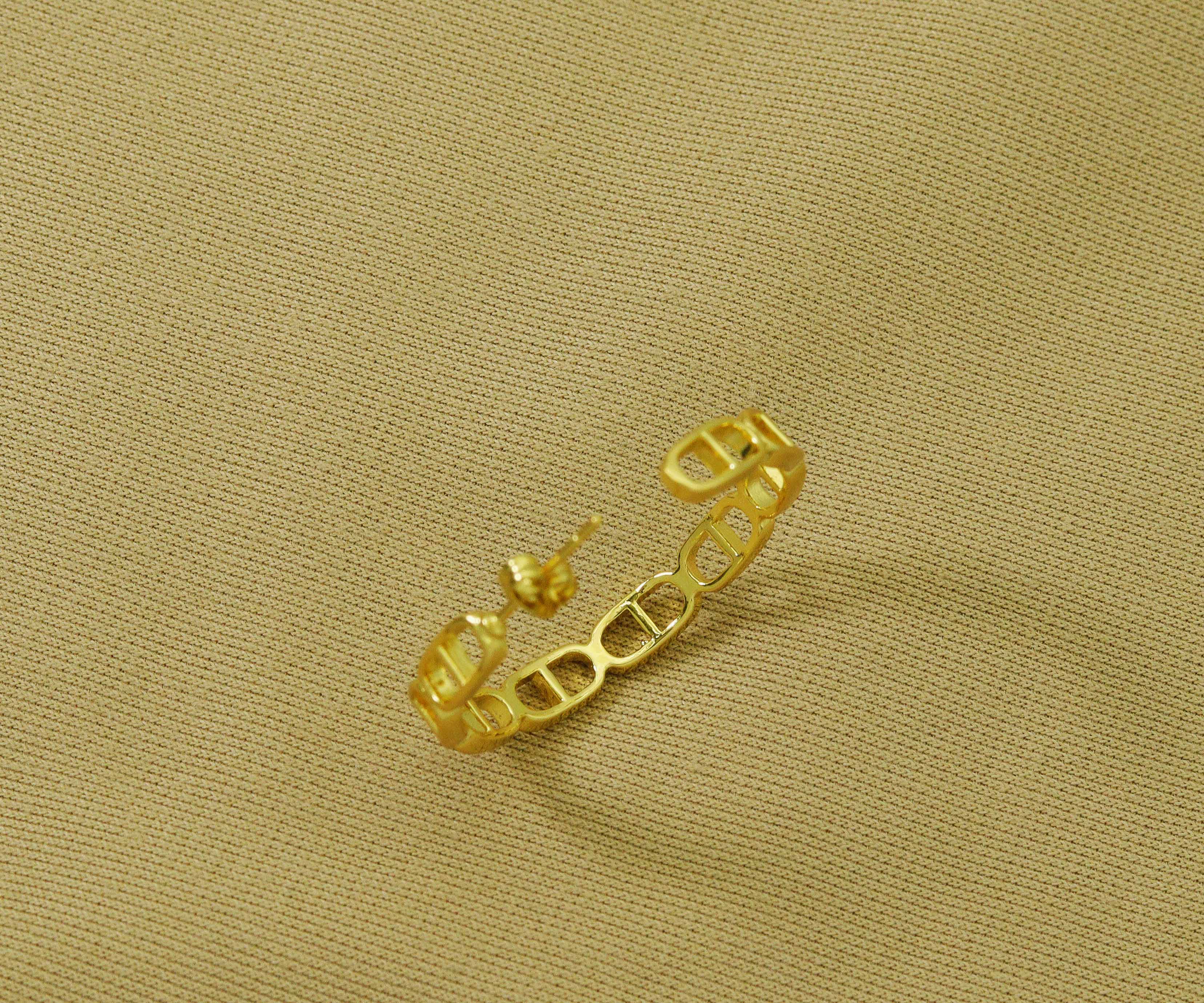 Gold Huggie Earrings, Sku#J344