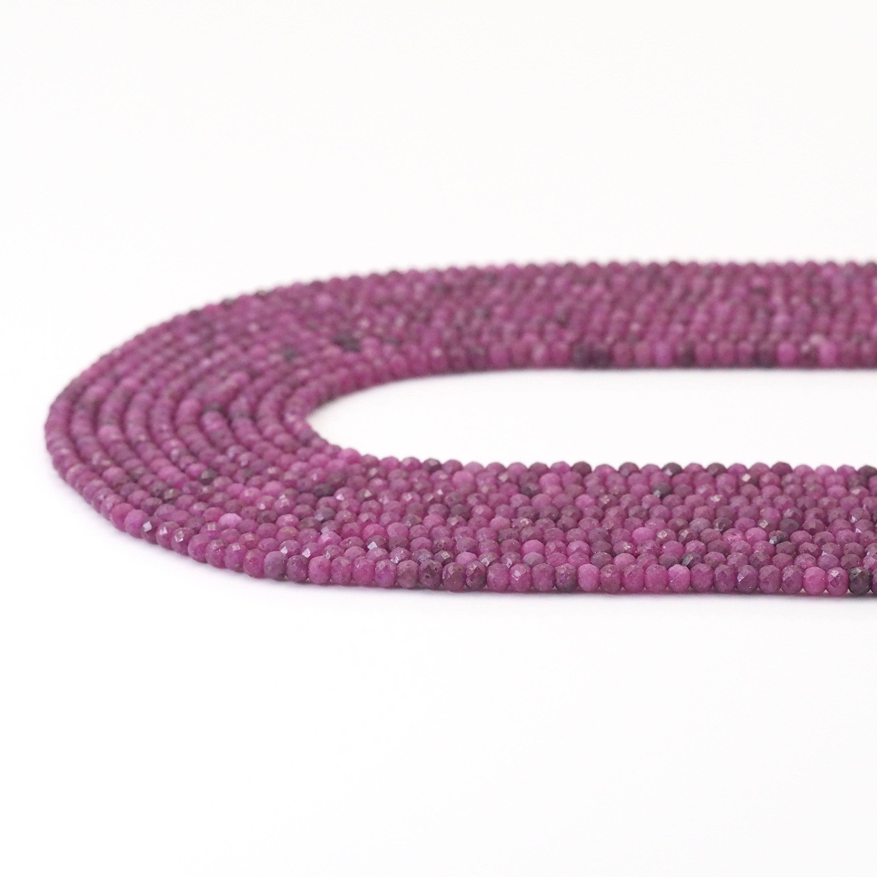 2x3mm Pink Tourmaline Faceted Rondelle Beads, Sku#U1704