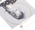 Dainty Chain Enamel Star Necklace,sku#EF241